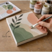 Painel para Pintura 15x15cm Branca – Para Tinta Acrílica, Óleo, PVA