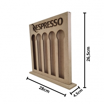 Porta Capsula de Café Nespresso Vertical MDF cru Artesanato