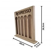 Porta Capsula de Café Nespresso Vertical MDF cru Artesanato