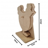 Descanso de Panelas Recorte de Galinha c/ 4 suportes MDF Cru