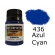 Tinta Vitro Decorfix 150º Brilhante 37ml Corfix -para Vidro - 436 Azul Cyan