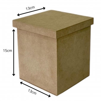 Caixa para 1 Caneca Tampa Sapato 13x13x15 MDF Cru