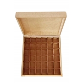 Caixa p/ Óleos Essencias 5ml e 15ml c/ 36 divisórias MDF Cru