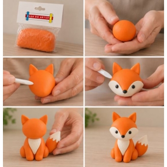 Massa Biscuit Laranja - Pronta para modelar