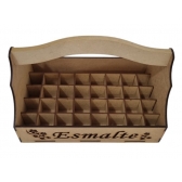 Caixa Porta Esmalte Cesta Grande MDF Cru