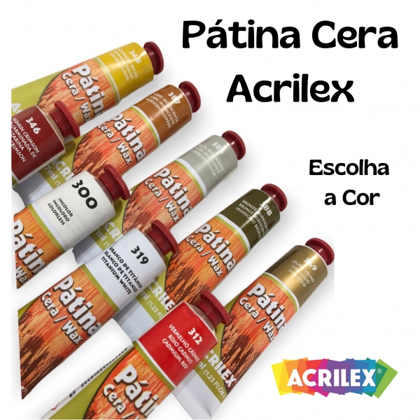 Tinta Pátina Cera 37ml Acrilex Envelhecedor para Artesanato - 567 Rosa Chá