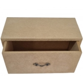 Cômoda Retangular 1 Gaveta Pés e Puxador de Metal MDF cru