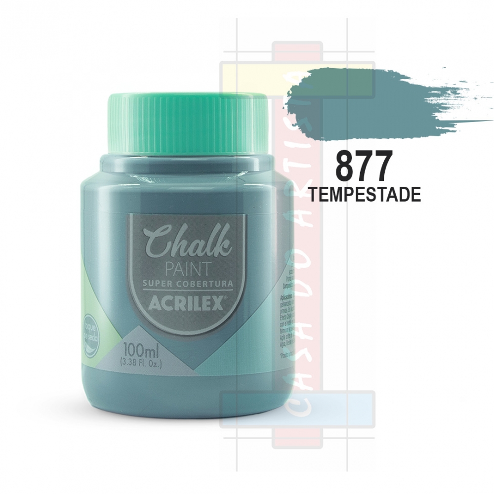 Tinta Chalk Paint 100ml Acrilex - Escolha as cores - Tempestade 877