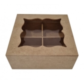 Caixa de Jóias Biju c/4 Divisórias Tampa c/ Vidro MDF cru