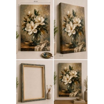 Painel para Pintura 40x50cm Branca – Para Tinta Acrílica, Óleo, PVA