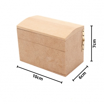 Mini Bau para lembrancinha 6x10x7 Arte e Decoração MDF cru