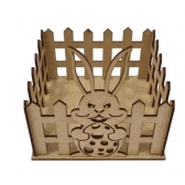 Cesta Cerca para Ovos de Pascoa Bombons e Chocolates MDF cru