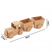 Trenzinho Infantil Brinquedo Articulado 2 Vagões MDF cru