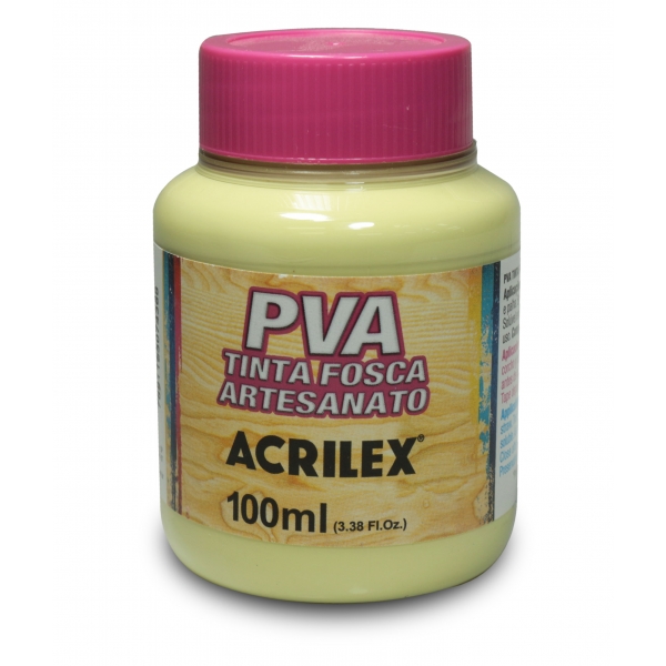 Tinta PVA Fosca Para Artesanato 100ml Acrilex Escolha a Cor - 820 Verde Primavera