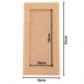 Quadro Moldura c/ Borda Retangular 10x25cm Decoração MDF cru