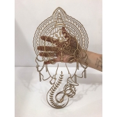 Mandalas Decorativas para Parede 38cm em MDF Cru - Ganesha Cara