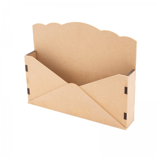 Porta Cartas Correspondência Envelope MDF cru