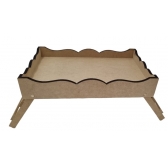 Bandeja Café da Manhã G 26x40cm Cama Sofá Notebook MDF cru