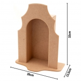 Oratório c/ Aba G p/ Imagem Santo de até 24cm MDF cru