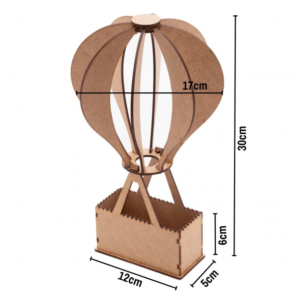 Balão Decorativo 30cm Festa Brinquedo Quarto de Bebê MDF cru