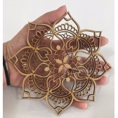 Mandalas Decorativas p/ Apliques ou Parede MDF Cru - Flor Linda 15cm