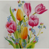 Guardanapo Estampado buquê de tulipas para decoupage