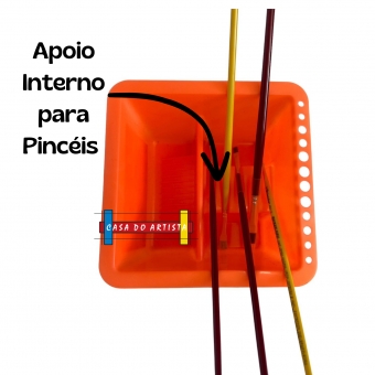 Lava Pincel Condor Baldinho Balde Bandeja para Lavar de Pincéis