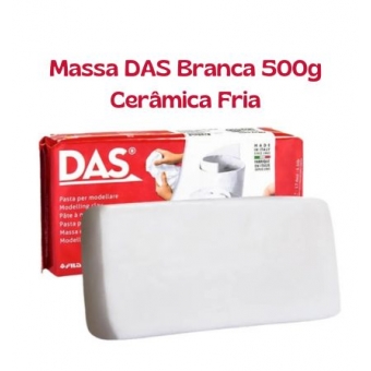 Massa de Modelar Cerâmica Fria Branca DAS 500g
