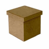 Caixa Quadrada Tampa Sapato 10x10x10 MDF Cru