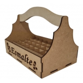 Caixa Porta Esmalte Cesta Grande MDF Cru