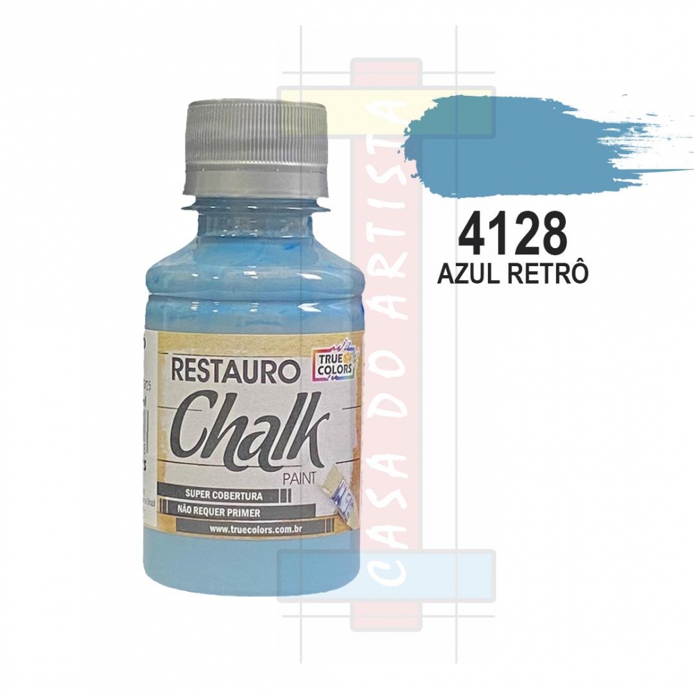 Tinta Restauro Chalk Paint 100ml True Colors - Azul Retrô 4128