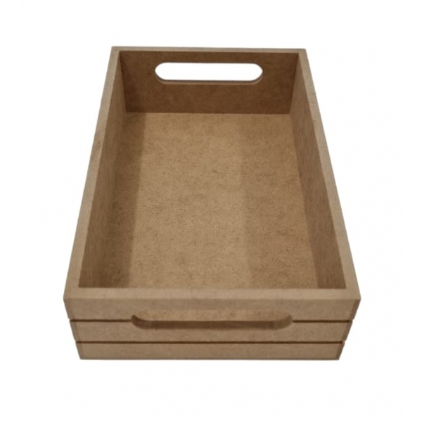 Bandeja Riscada P 14x22cm Cozinha Café Festa MDF cru