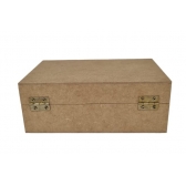 Caixa de Costura Retangular Grande Porta Linhas MDF cru