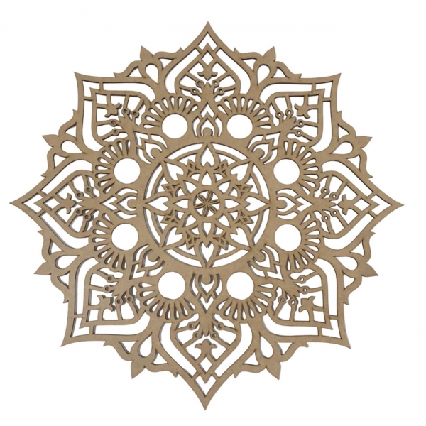Mandalas Decorativas para Parede 38cm em MDF Cru - Anis