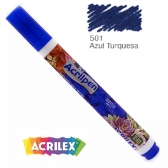 Acrilpen Caneta para Tecido Acrilex Marcador para Tecido - Azul Turquesa 501