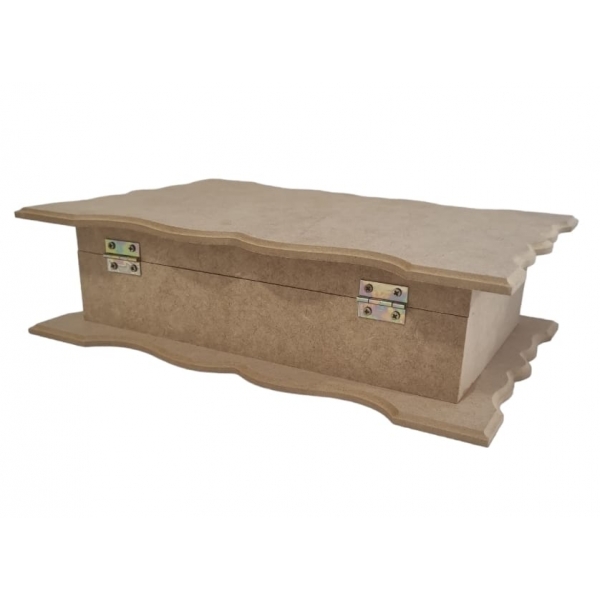 Caixa Porta Jóias Biju 9 Divisórias, Porta Anel Yara MDF cru