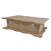 Caixa Porta Jóias Biju 9 Divisórias, Porta Anel Yara MDF cru