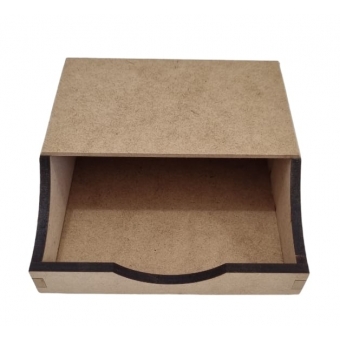 Porta Guardanapo de Papel Grande Aberto MDF cru Artesanato