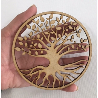 Mandala Árvore da Vida 12cm em MDF Cru