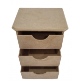 Cômoda 3 Gavetas Organizador Porta Joias Lacinhos MDF cru