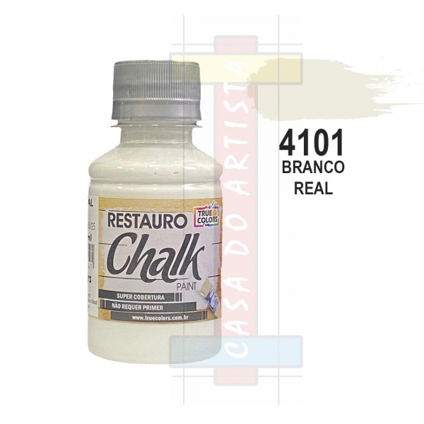 Tinta Restauro Chalk Paint 100ml True Colors - Branco Real 4101