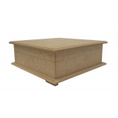 Caixa Porta Jóias Biju c/ 10 Divisórias e Porta Anel MDF cru