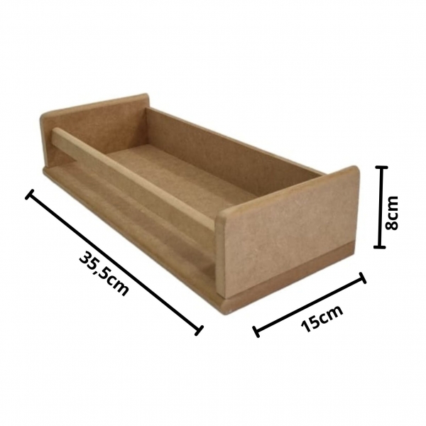 Porta Esmalte Prateleira G Expositor de Parede Salão MDF Cru