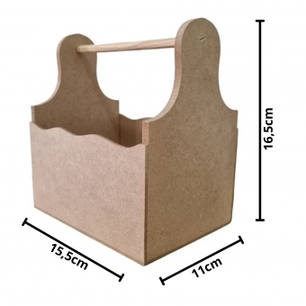Galheteiro Porta Tempero Azeite Vinagre Sal MDF cru