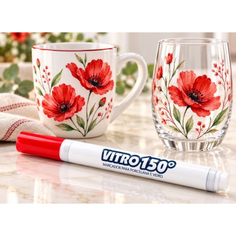 Marcador Vitro 150 Vermelho-Escarlate