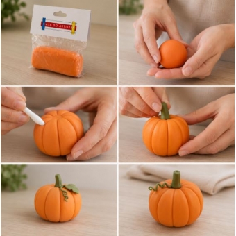 Massa Biscuit Laranja Claro - Pronta para modelar