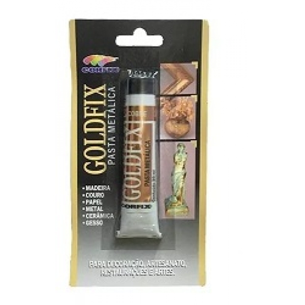 Pasta Metálica Goldfix para Artesanato Pintura Corfix - Escolha as cores - Cobre 242
