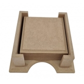 Kit Porta Copos Quadrado c/ 6 Bases MDF cru Artesanato