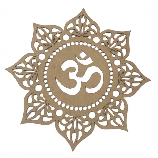 Mandalas Decorativas para Parede 38cm em MDF Cru - OM