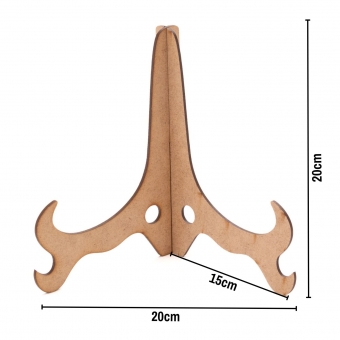 Suporte Porta Prato Apoio Quadro Placa Mandala 20cm MDF cru